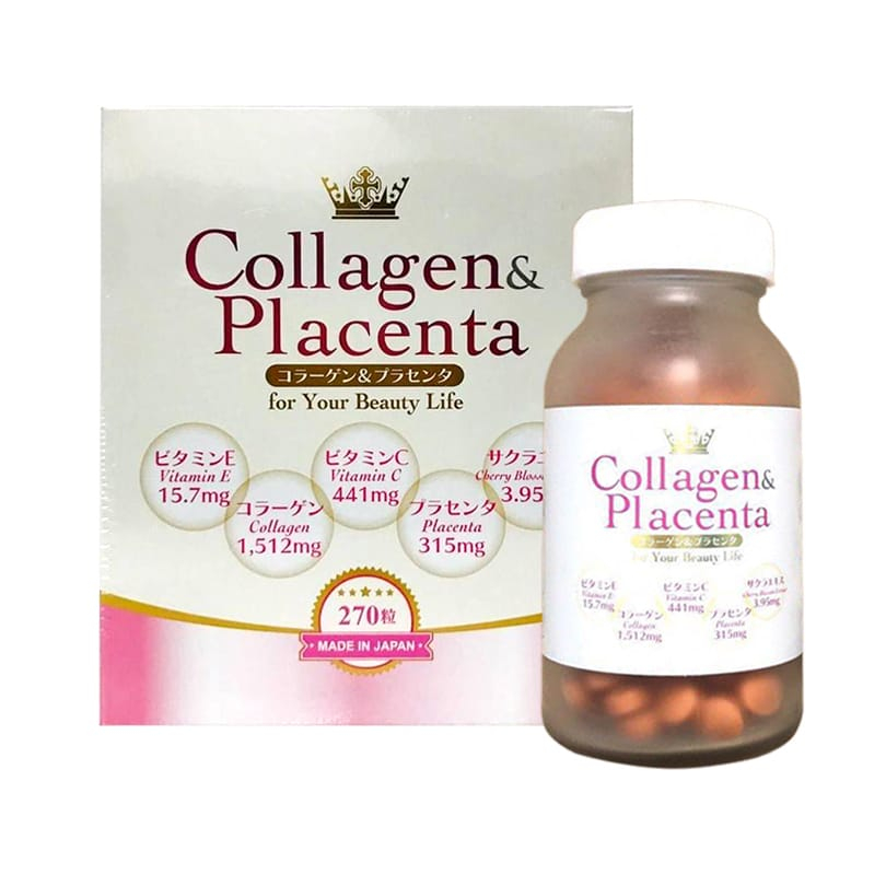Collagen Placenta 270 Viên - Viên Uống Trắng Da 5 Trong 1