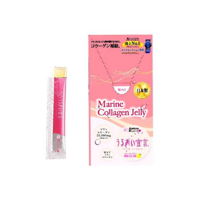 Aishitoto Marine Collagen Jelly 10 Gói - Giúp Da Trắng Sáng Tự Nhiên