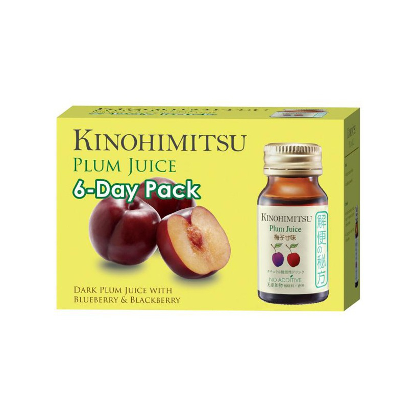 Kinohimitsu D Tox Plum Juice 6 Chai - Hỗ Trợ Thải Độc Cơ Thể 